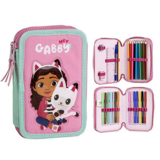 Gabby's Dollhouse Filled Double Pencil Case