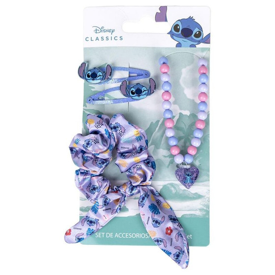 Disney Stitch Hair & Necklace Beauty Set