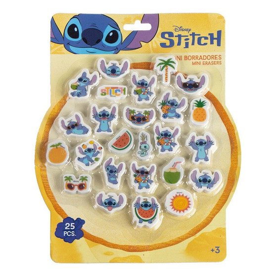 Disney Stitch 25 Erasers  Pack