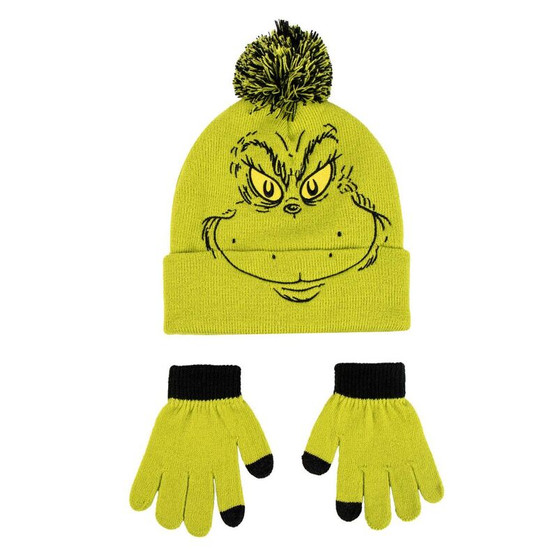 The Grinch Beanie and Gloves Set