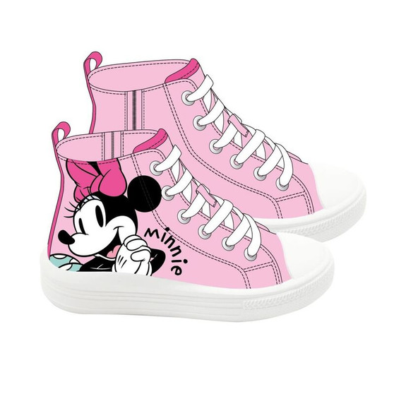 Disney Minnie Mouse Pink Canvas High Top Shoe