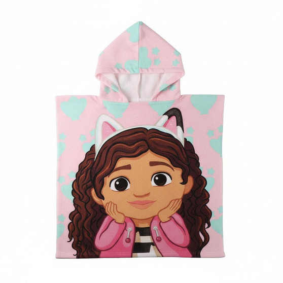 Gabby's Dollhouse Microfibre Polyester Quick Dry Poncho