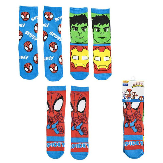 Marvel Spidey & Friend Assorted 3 Pack Socks