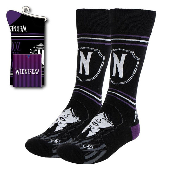 Wednesday Adult Socks