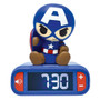 Marvel Avengers Captain America 3D Night Light Alarm Clock