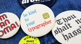 History of Typefaces through Buttons