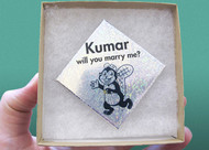 First Kiss Inspires Button Proposal