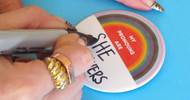 How To Use A LGBTQ and Pronoun Button Template