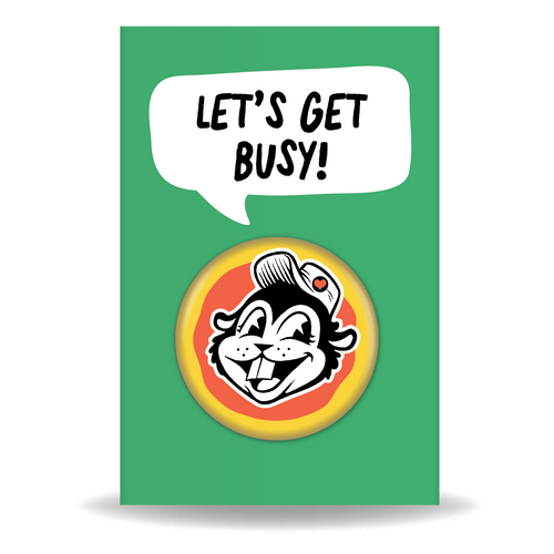 Custom button and pin pack. Backer card featuring pin-back buttons on a branded backing card – perfect for artists, nonprofits, and small businesses