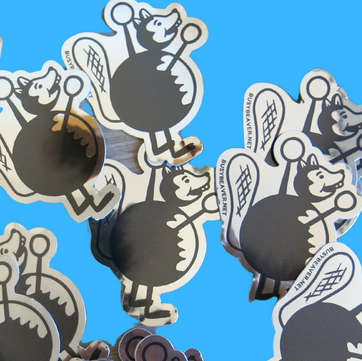 Metallic die cut stickers