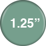 1.25 inch round