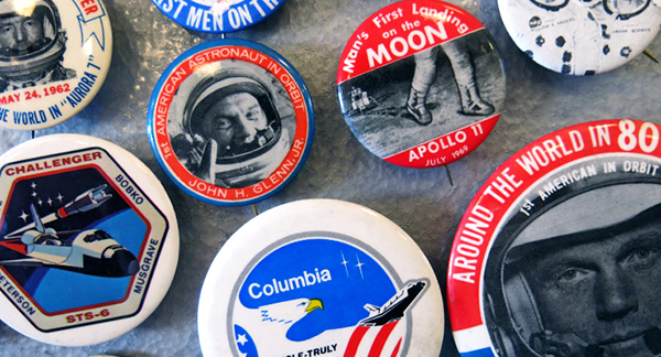 mercury nasa buttons