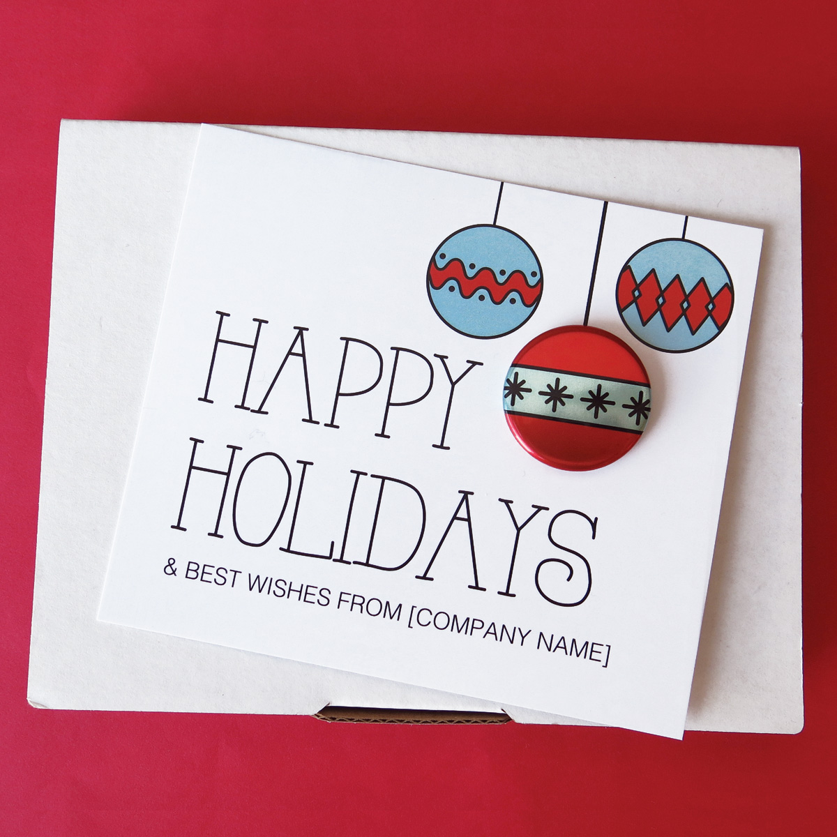 Business Holiday Cards Busy Beaver Button Co.