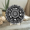 Color: Red, Ships From: CHINA - Wheel of The Year Wooden Sign Wall Round Plaque Witch Pagan Wiccan  F640-12000037160193862