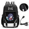 Color: Lavender - Anime Demon Slayer Kamado Nezuko Backpack School Book Bags Mochila Travel USB Por F640-12000038210741167