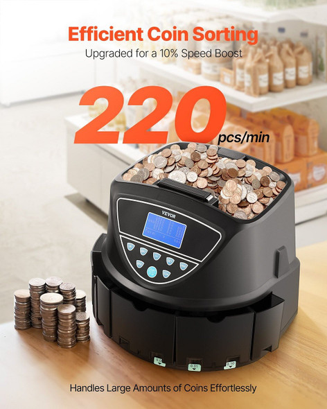 USD Coin Sorter, Coin Counter Machine for 5 Kinds of USD Coins, Coin Sorter and Wrapper Machine Hol E415-YBQDJMY5ZFJJE7F5ZV1
