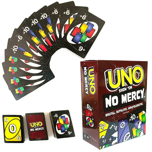 Color: Light Grey - Uno No mercy Game Board Games UNO Cards Table Family Party Entertainment UNO Ga F640-12000037727032179