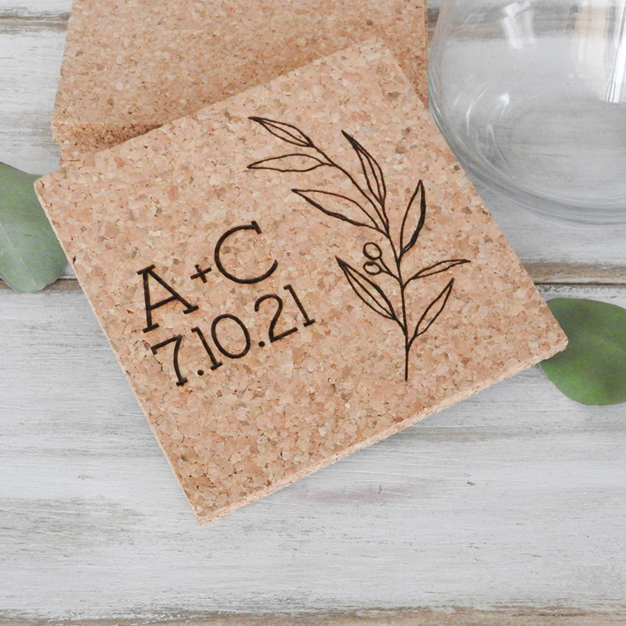 1/2 extra thick Square Cork Coasters