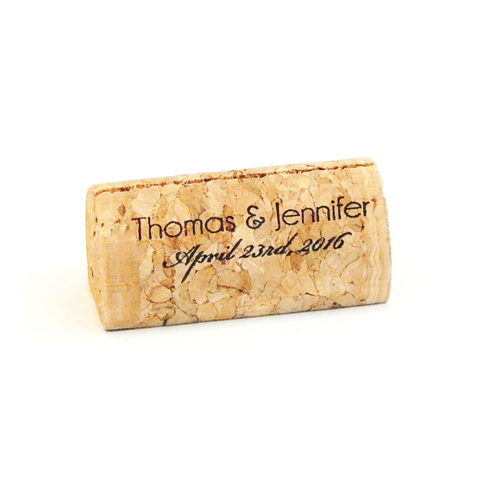 Peronalized Wine Cork Place Card Holders Option 3