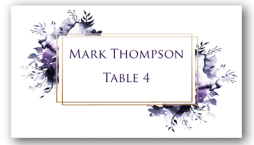 Place Cards - Dark Purple - CorkeyCreations.com