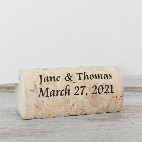 Personalized Wine Cork Place Card Holders - CorkeyCreations.com