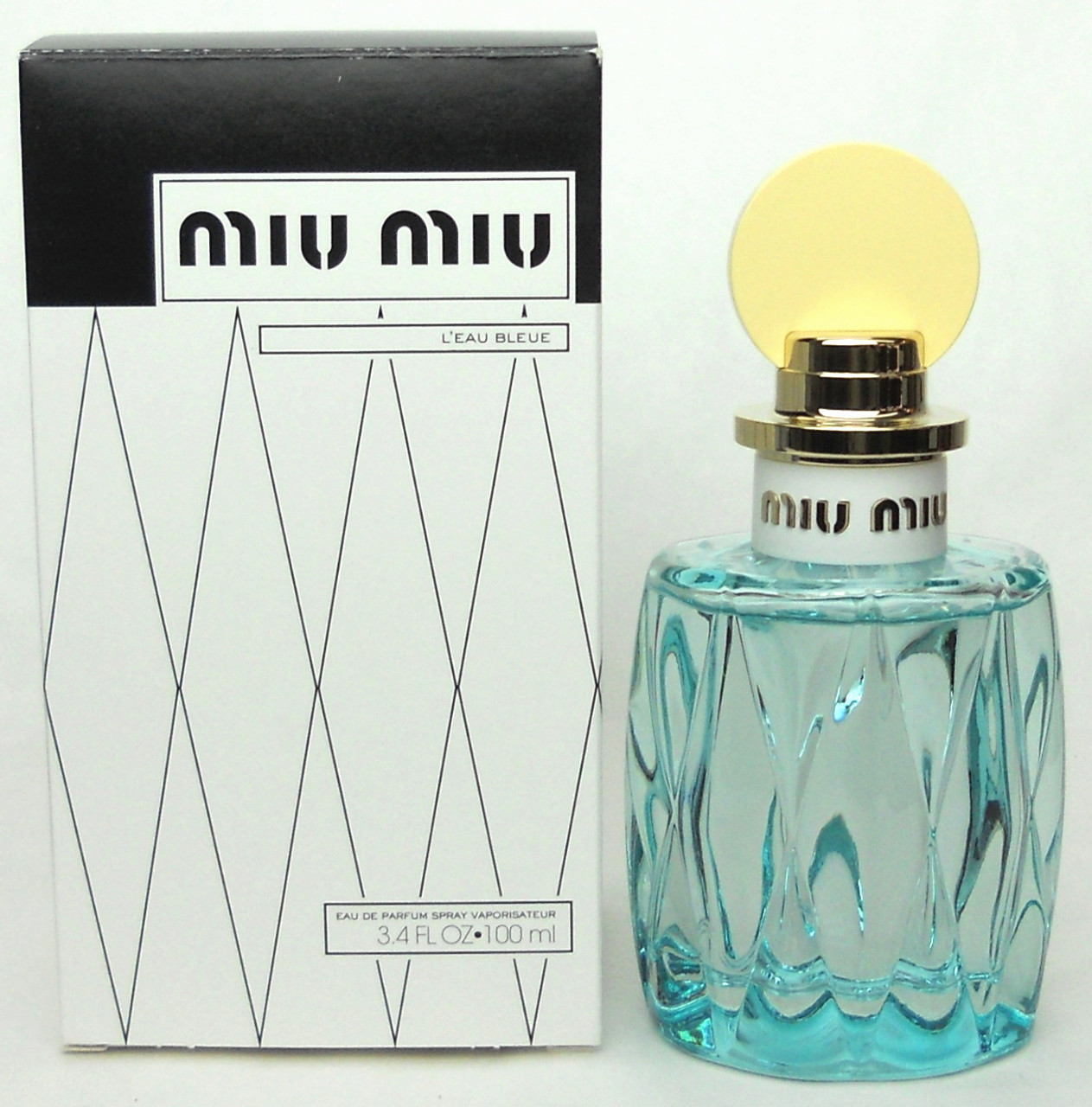 Miu Miu L'Eau Bleue 3.4 oz.Eau De Parfum Spray Tester for Women.Brand new.