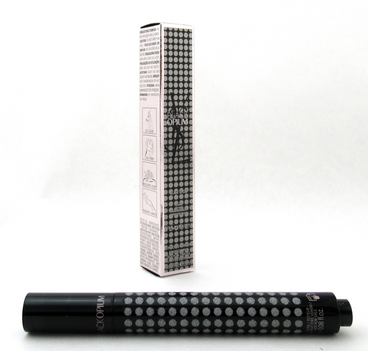 Black Opium by YSL Click & Go Stylo de Parfum 0.08 oz./ 2.5 ml. Pen Tester  New - NotJustPerfume.com