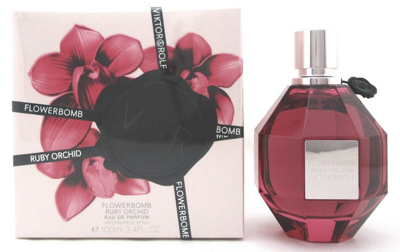 Viktor & Rolf Flowerbomb Ruby Orchid 3.4 oz. Eau de Parfum Spray for Women.  New 