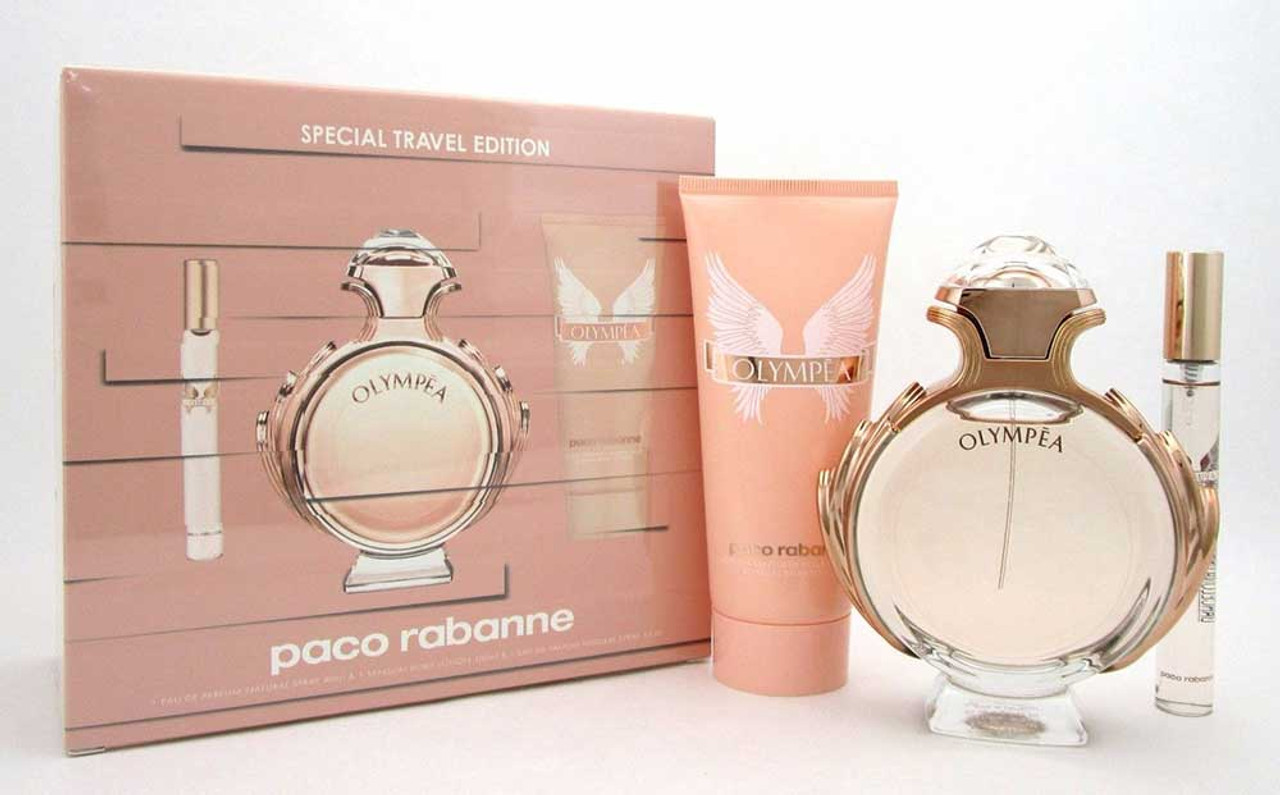 Olympea by Paco Rabanne 3 Pcs Gift Set Travel Edition *Damaged Box