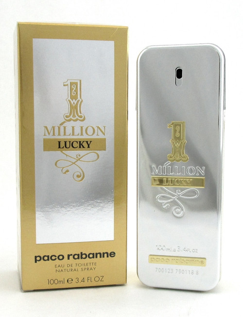1 Million Lucky Cologne by Paco Rabanne 3.4 oz. EDT Spray for Men New Sealed Box
