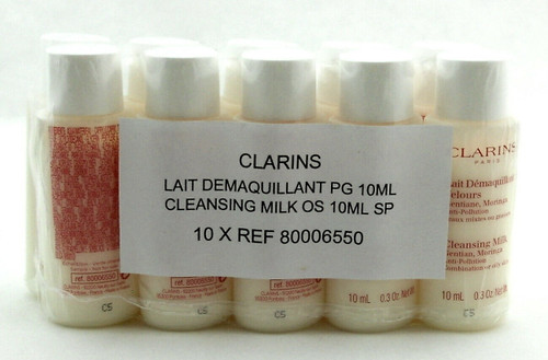 Clarins Cleansing Milk for Combination Oily Skin Travel Size 0.3 oz. LOT of 10