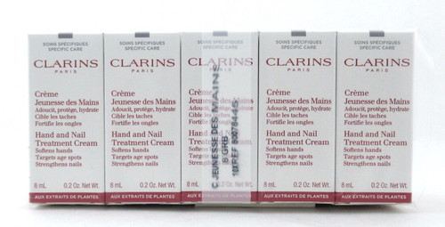 Clarins Hand and Nail Treatment Cream Sample 8 ml./ 0.2 oz. Lot of 10 New