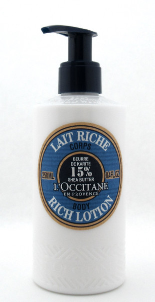 L'Occitane Shea Butter Rich Body Lotion 8.4 oz./ 250 ml. New with Pump