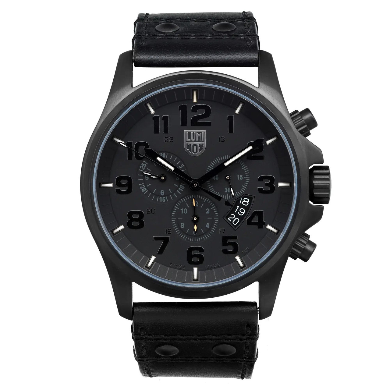 ✨希少・稼動品✨ LUMINOX 1881 BLACKOUT 腕時計 Luminox Blackout Field Alarm Chronograph Steel Black Dial Mens