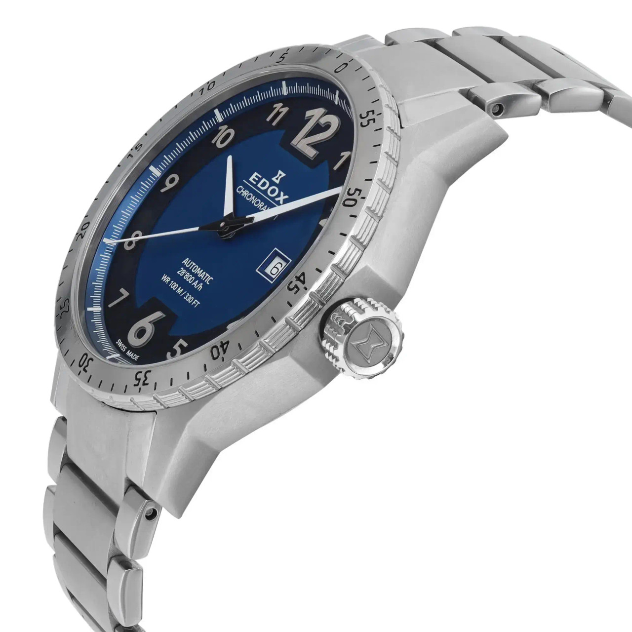 Edox Chronorally 1 Stainless Steel Blue Dial Automatic Men Watch