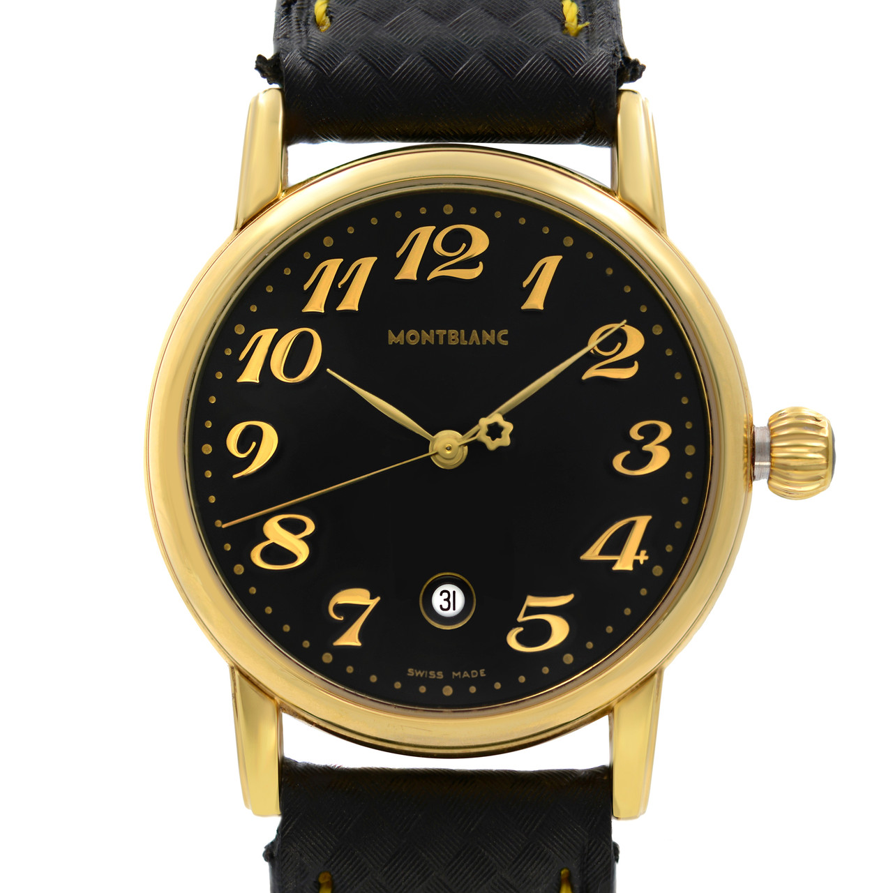 Montblanc Meisterstuck Gold Tone Steel Black Dial Quartz Ladies