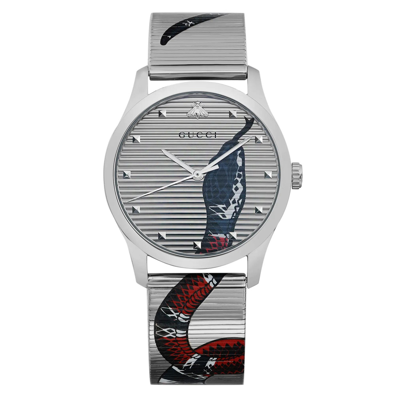 ★人気商品★GUCCI G-Timeless Quartz Silver Dial Unisex Watch Gucci G-Timeless Contemporary Steel Silver Dial Quartz