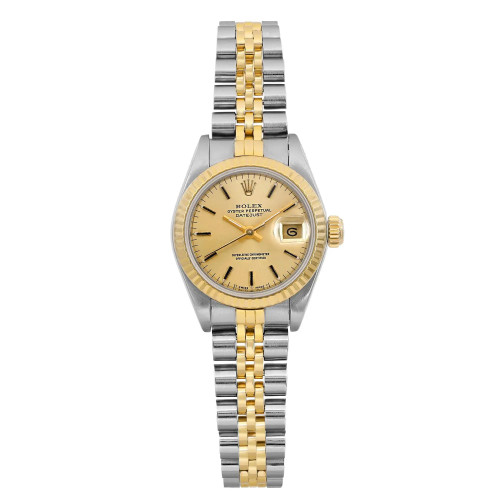 Front Full View Of Rolex 69173 Stainless Steel Watch Pre Owned Condition Good