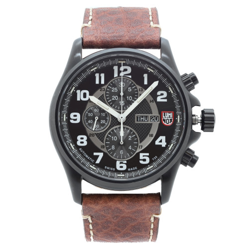 Luminox Blackout Field Alarm Chronograph Steel Black Dial Mens