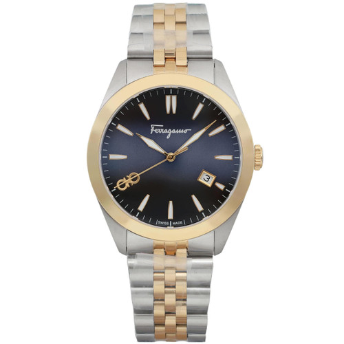 Front Full View Of Ferragamo SFUS00422 Stainless Steel Watch Unworn Condition {Product Condition}