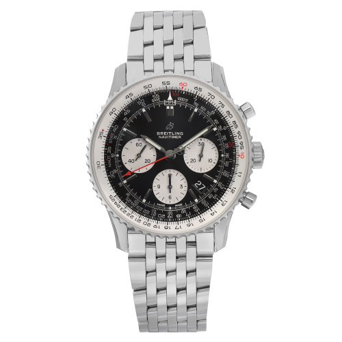 Front Full View Of Breitling AB0121211B1A1 Stainless Steel Watch Display Model Condition Excellent