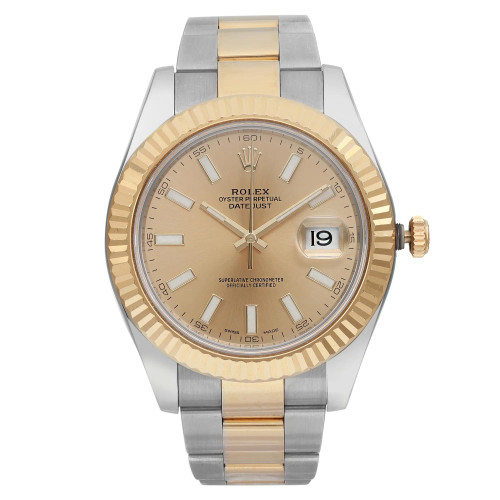 Front Full View Of Rolex 116333 Stainless Steel Watch Pre Owned Condition Good
