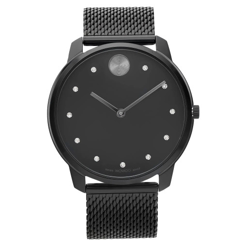 Front Full View Of Movado 3600904 Stainless Steel Watch New With Defects Condition Excellent