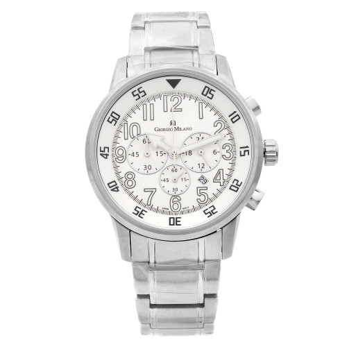 Front Full View Of Giorgio Milano GM854SL-SS Stainless Steel Watch Unworn Condition {Product Condition}