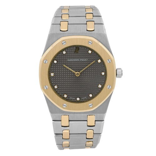 Front Full View Of Audemars Piguet 56303SA Stainless Steel Watch Pre Owned Condition Good