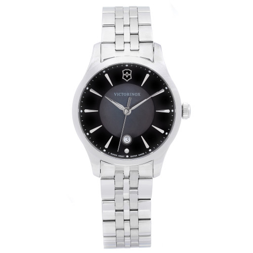 Front Full View Of Victorinox 241751 Stainless Steel Watch Display Model Condition Excellent