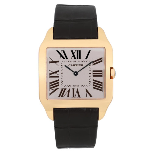 Front Full View Of Cartier W2006951 Rose Gold Watch Pre Owned Condition Excellent
