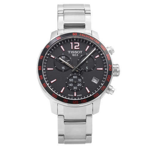Front Full View Of Tissot T095.417.11.057.00 Stainless Steel Watch New With Defects Condition Excellent