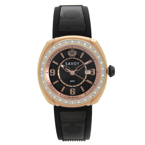 Front Full View Of Savoy G4004J.02A.RB04 Stainless Steel Watch New With Defects Condition {Product Condition}