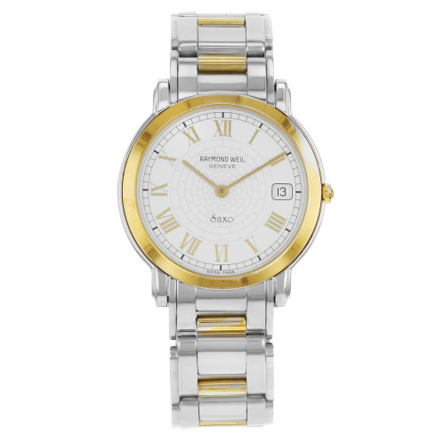 Front Full View Of RAYMOND WEIL 9521TT/GR Stainless Steel Watch Pre Owned Condition Good